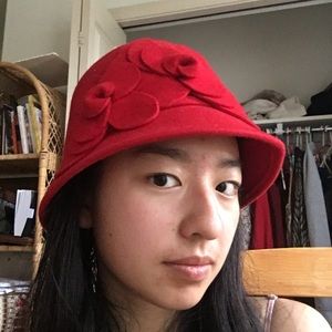 Nine West 100% Wool Floral Cloche Hat